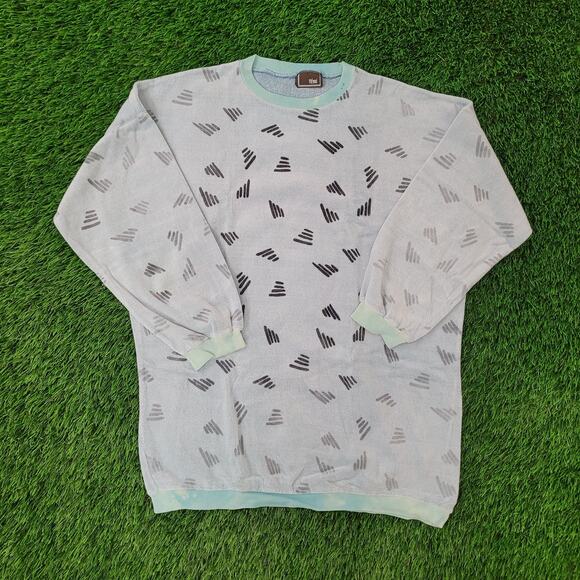 Vintage 80s MOD Terry Sweatshirt Womens XL 23x27 Sun-Faded - Picture 1 of 14